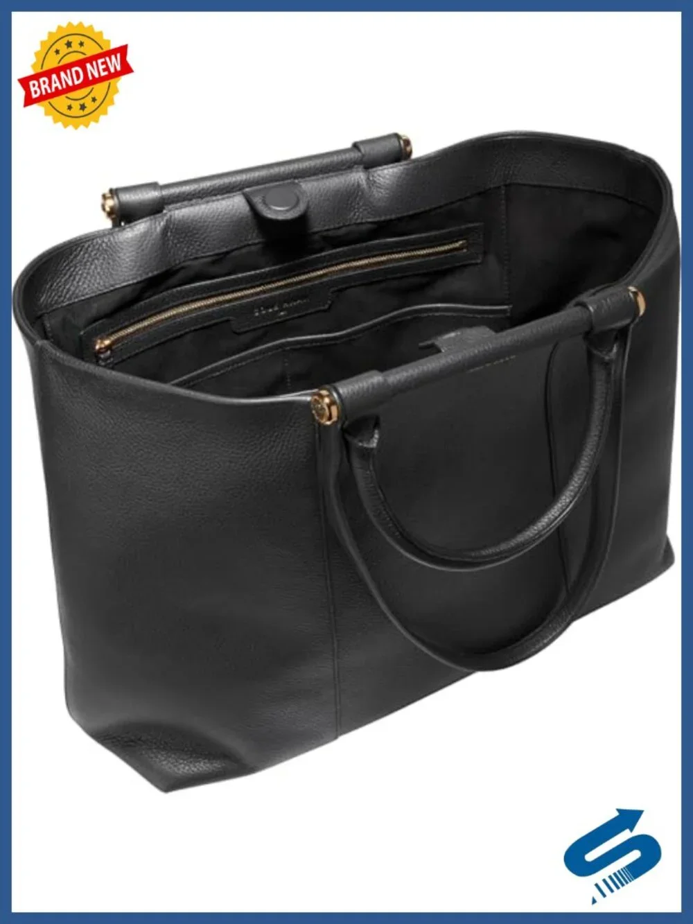 Premium Leather Tote Bag with Adjustable Strap, Daily Work & Travel